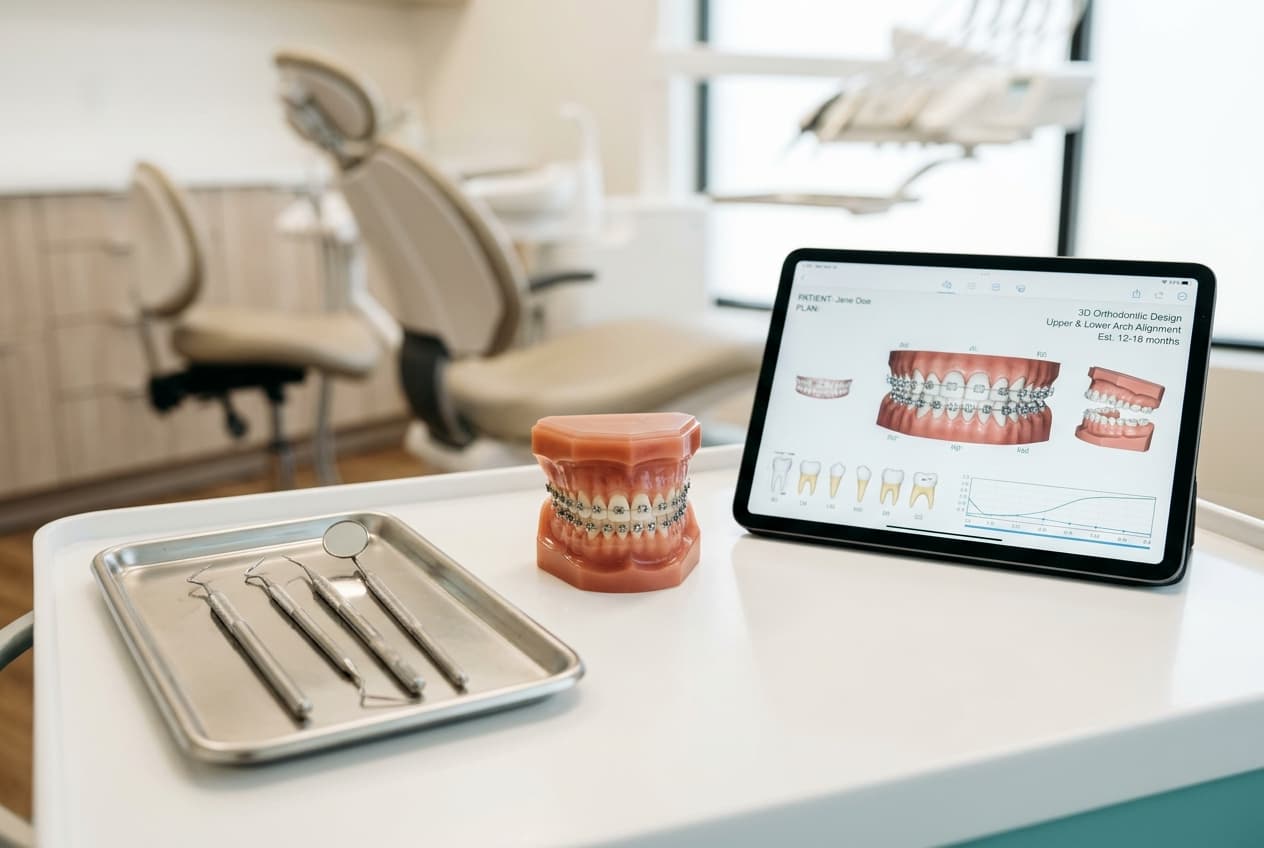 Professional dental consultation and 3D smile planning at Latur Dental Clinic