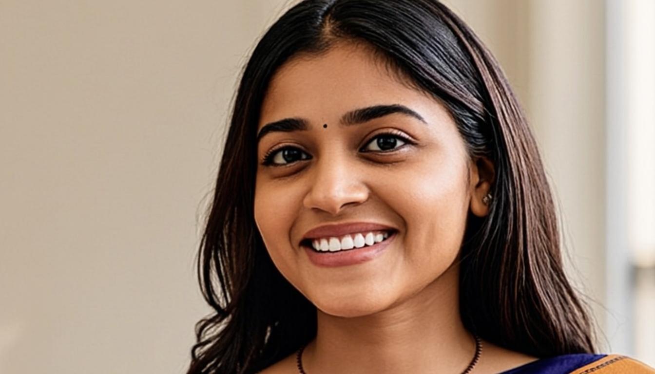 Joyful, confident patient with radiant, healthy smile after treatment